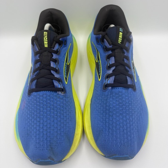 Brooks Glycerin 21 Blue Running Sneakers Men\'s Size 12 D Yellow Shoes 110419D429 main image 11